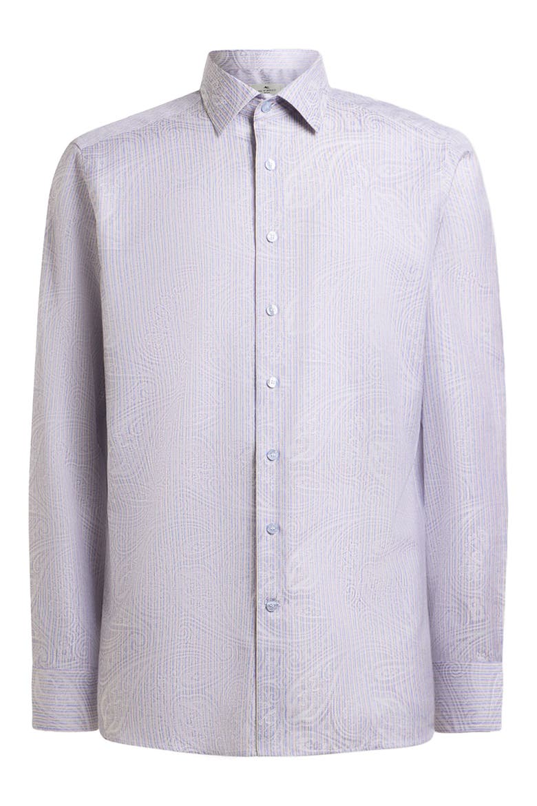 Roma Regular Fit Stripe Paisley Jacquard Cotton Dress Shirt, Alternate, color, VAR. MULTICOLOR F.DO VIOLA