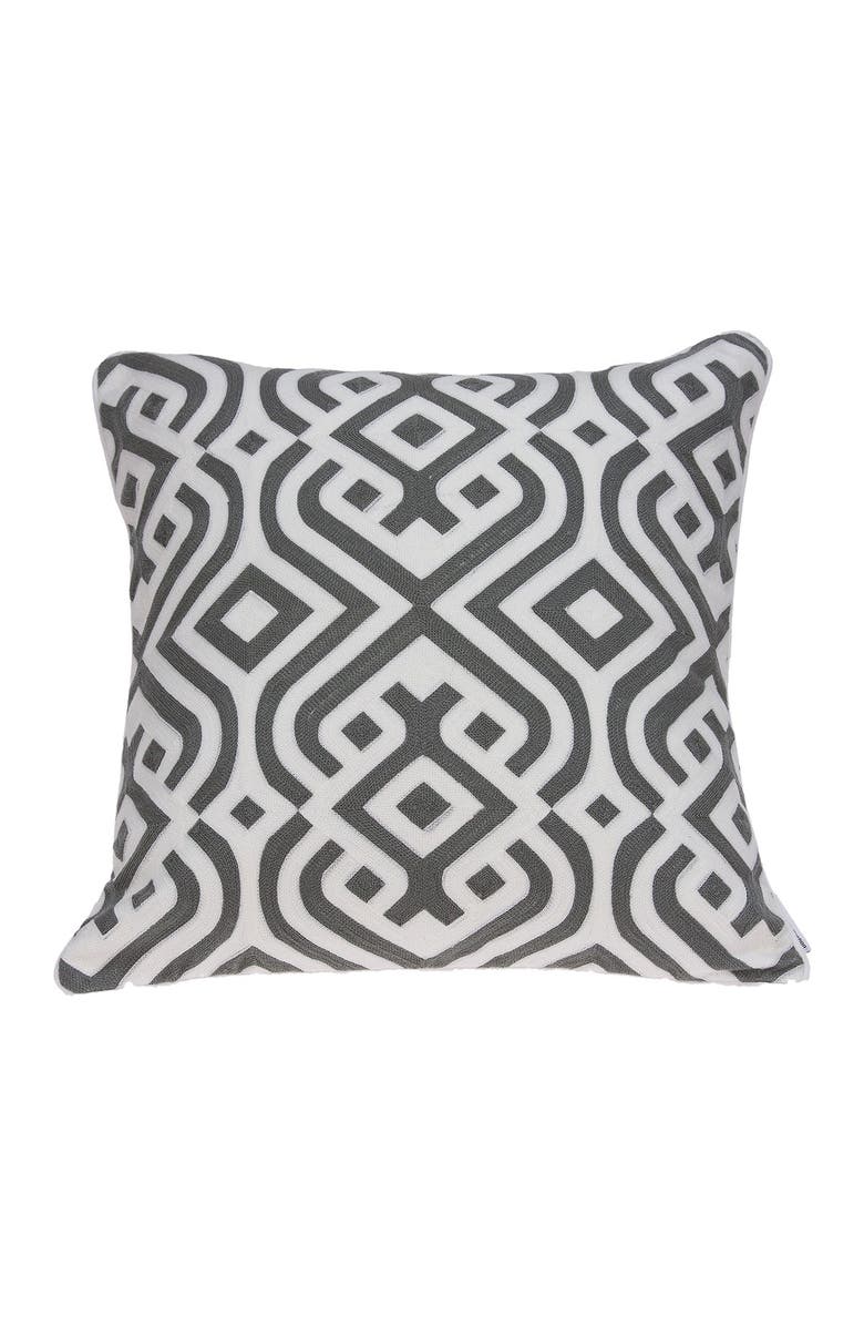 PARKLAND COLLECTION Vega Traditional Pillow - 20" x 20" - Grey, Alternate, color, Grey