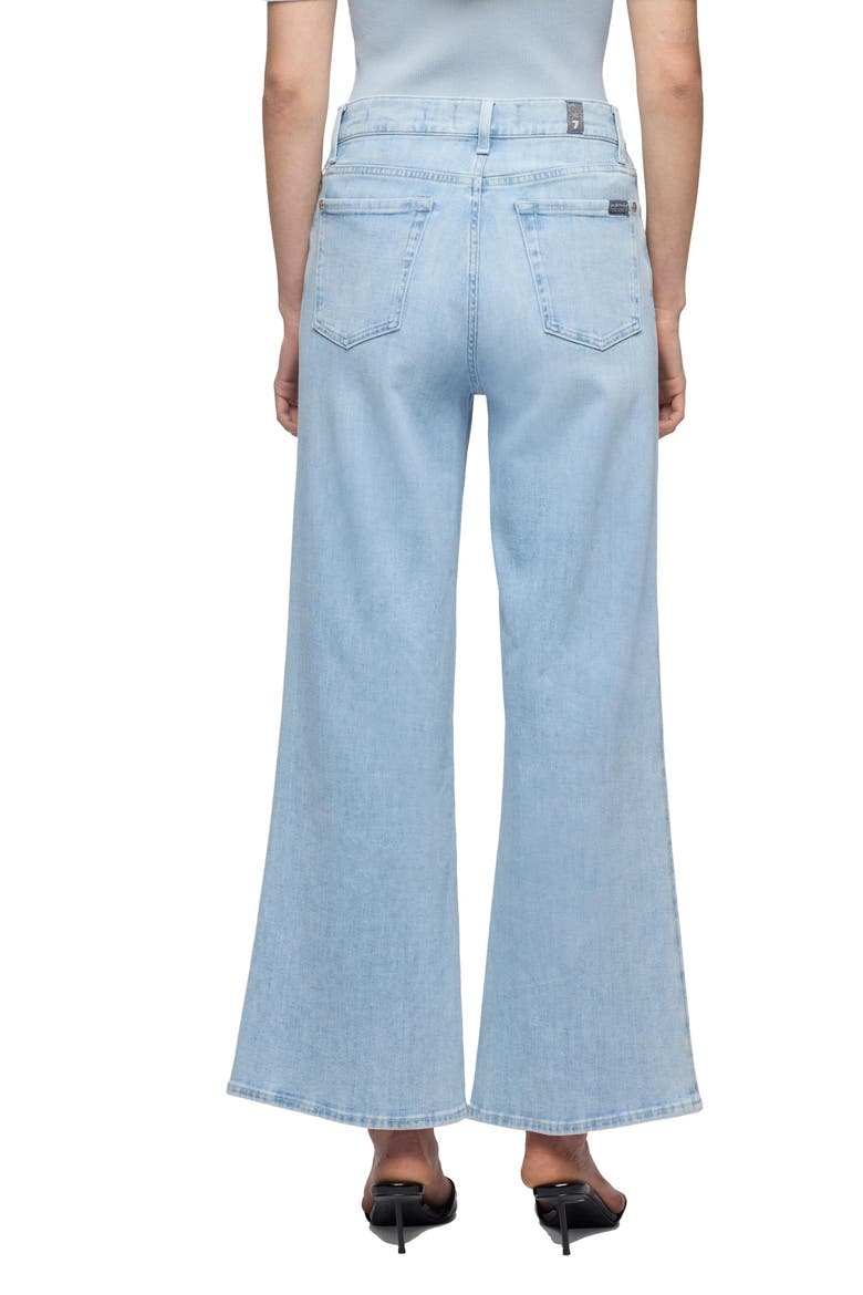 Lotta High Waist Ankle Wide Leg Jeans, Alternate, color, DEWDROP
