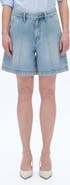 Bayeas Seamed Mid Rise Denim Bermuda Shorts