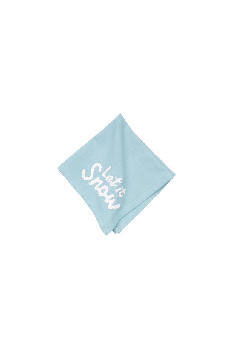 A Christmas Holiday Tufted Solid Napkins Set of 4, Alternate, color, Blue