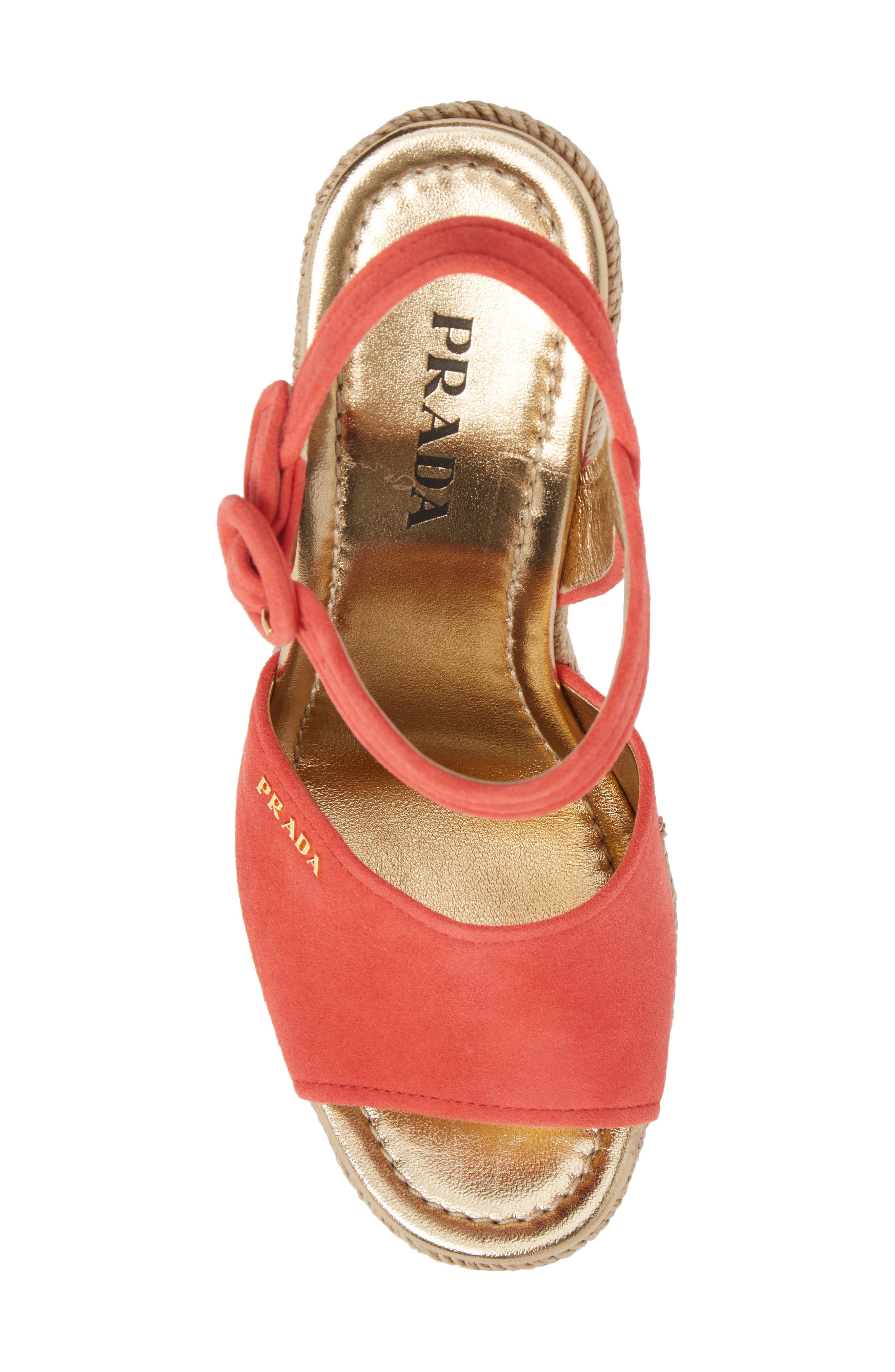 Espadrille Wedge Sandal, Alternate, color, RED
