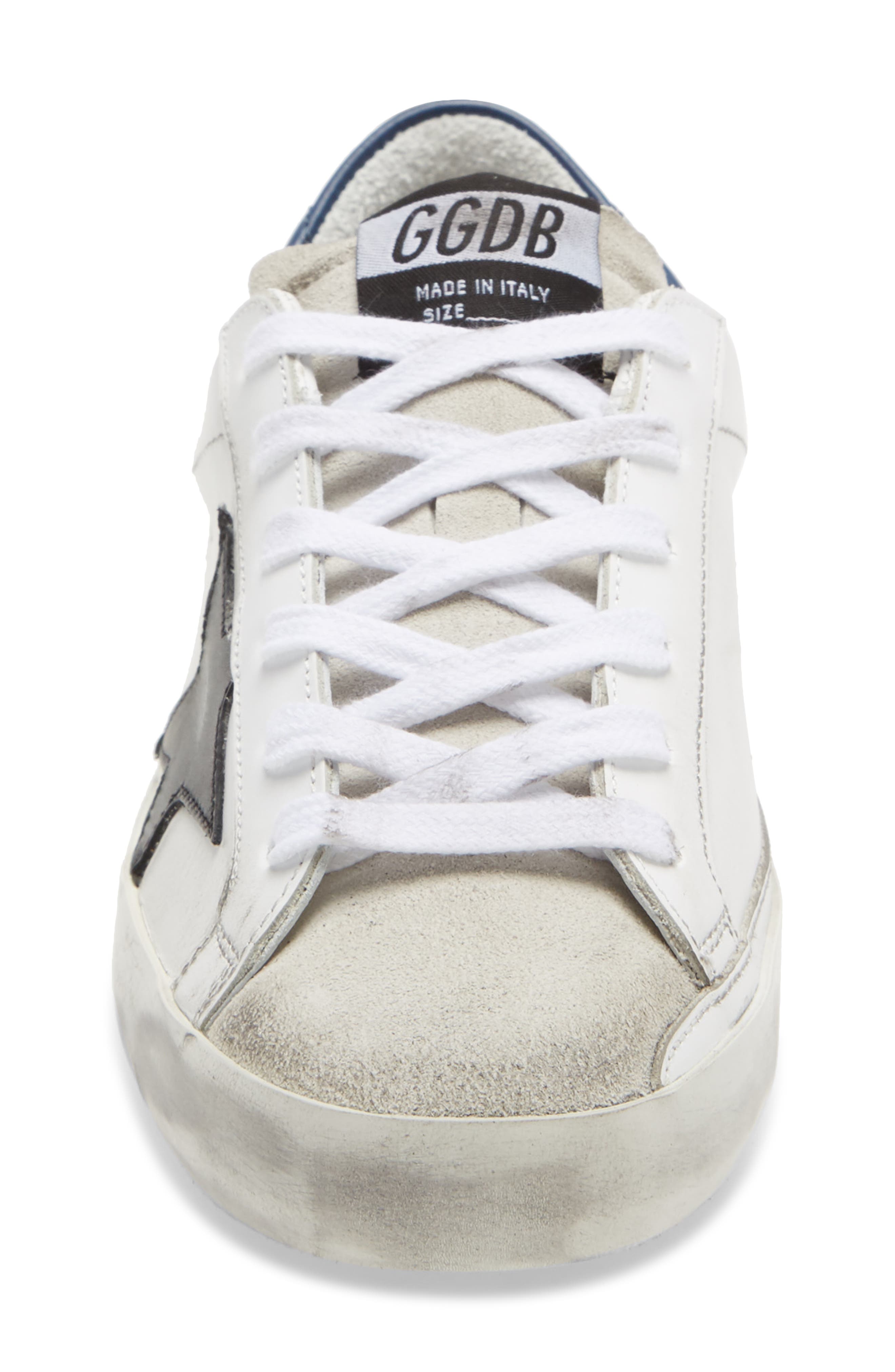 Super-Star Low Top Sneaker (Nordstrom Exclusive), Alternate, color, WHITE/ ICE/ BLACK/ NAVY