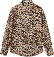 MANGO Print Button-Up Shirt