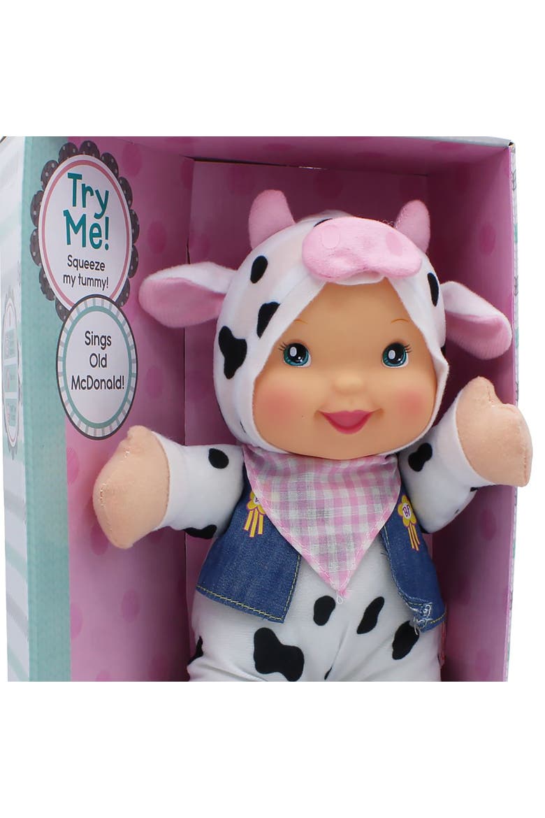 Goldberger Doll Farm Animal Friends Cow Bilingual, Alternate, color, Multicolored