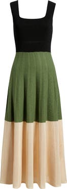 Vince Camuto Colorblock Knit Midi Dress