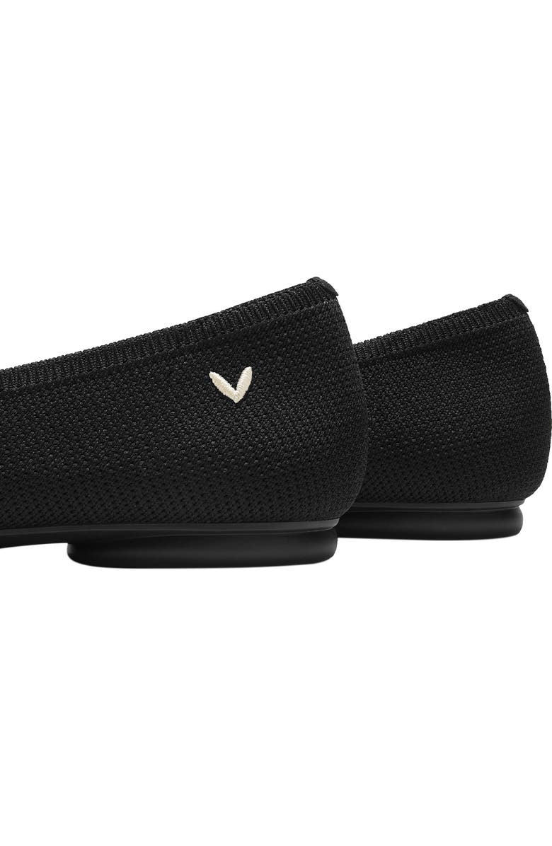 VIVAIA Almond-Toe Knotted Flats, Alternate, color, Black