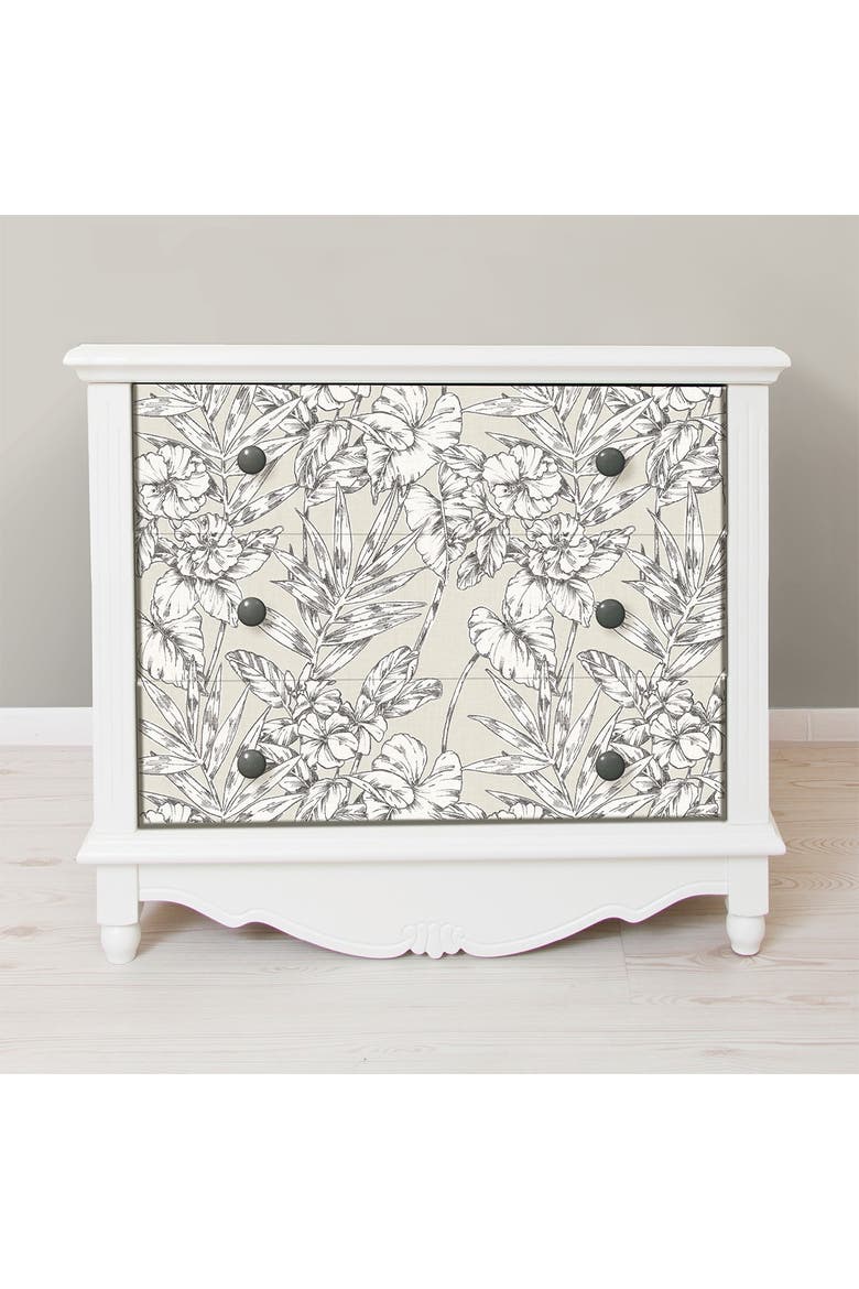 Grey Cayman Peel & Stick Wallpaper, Alternate, color, NEUTRAL