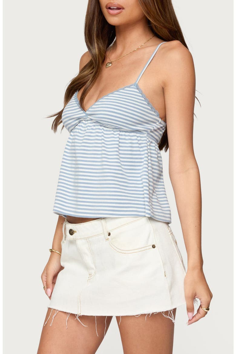 Orietta Stripe Babydoll Camisole, Alternate, color, LIGHT-BLUE