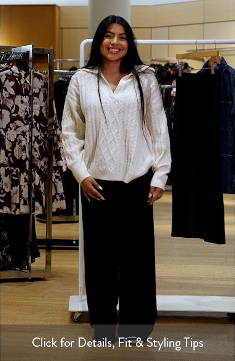 Stassi Cable Polo Sweater, sales video thumbnail