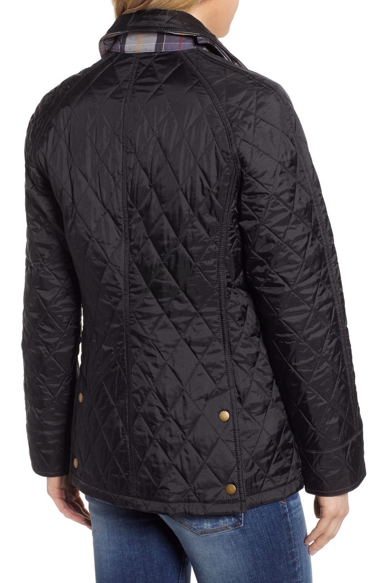 Barbour Beadnell Summer Quilted Jacket, Alternate, color, Black