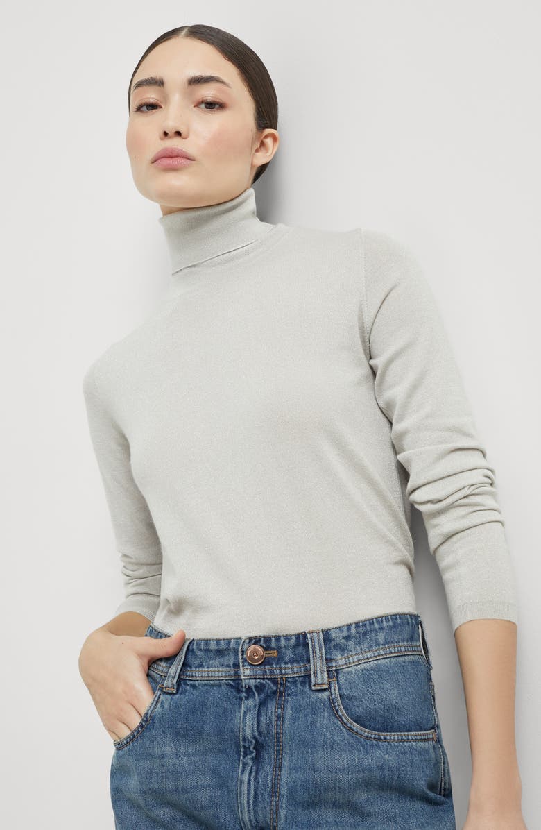 Brunello Cucinelli Lightweight sweater, Alternate, color, Pearl Grey