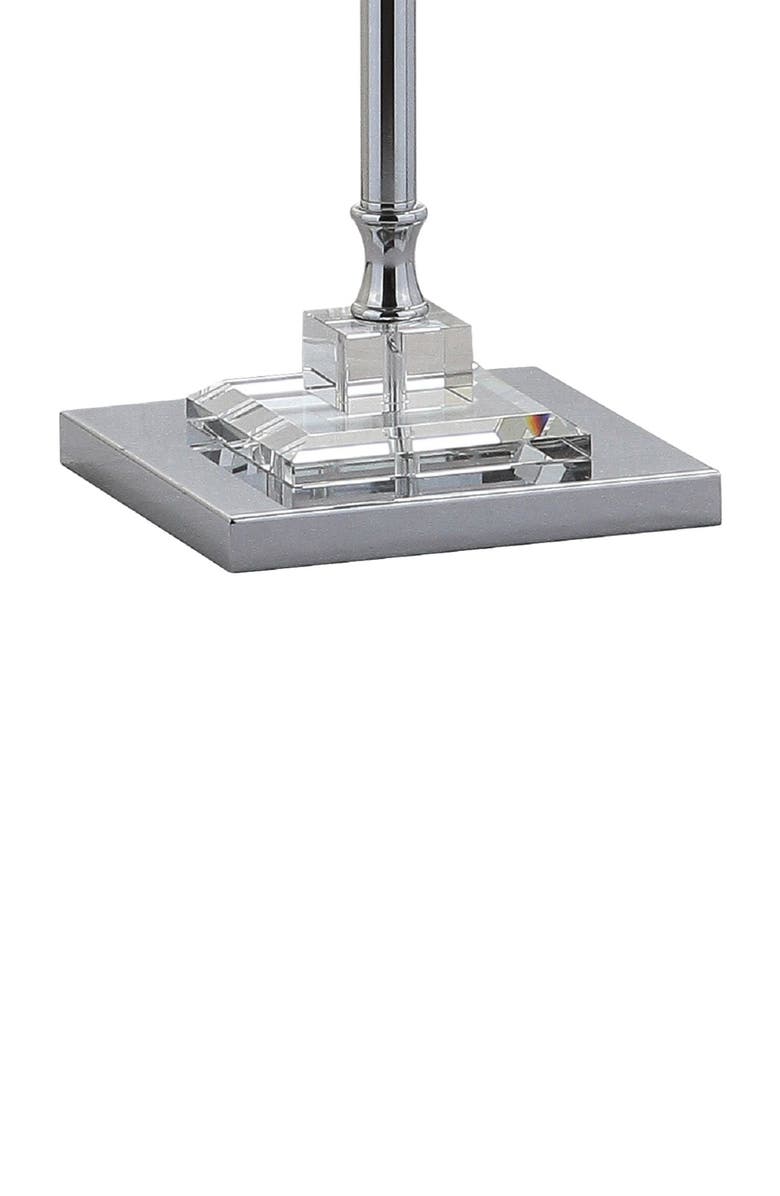 JONATHAN Y Amelia Crystal / Metal LED Floor Lamp, Alternate, color, Smoke Gray/Chrome