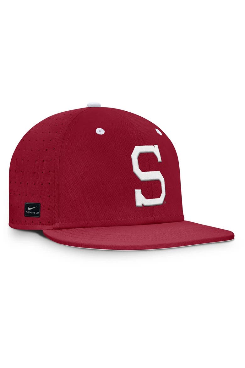 Men's Nike Cardinal Stanford Cardinal On-Field Dugout True Performance Fitted Hat, Alternate, color, Cardinal