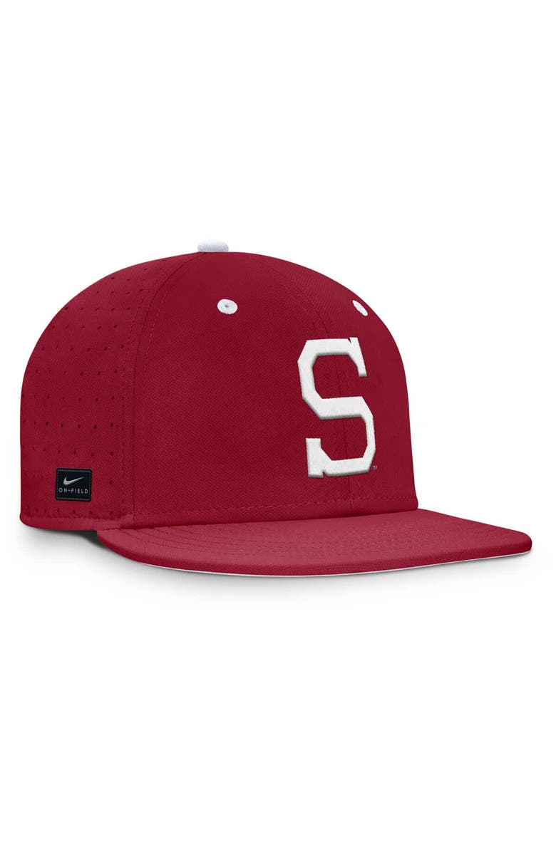 Nike Men's Nike Cardinal Stanford Cardinal On-Field Dugout True Performance Fitted Hat, Alternate, color, Cardinal