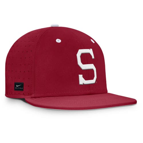 NIKE NIKE CARDINAL STANFORD CARDINAL ON-FIELD DUGOUT TRUE PERFORMANCE FITTED HAT