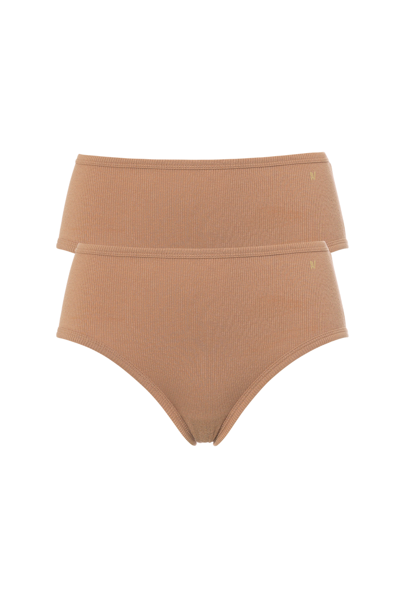 The Organic Cotton Midi Brief 2 Pack, Alternate, color, Mocha
