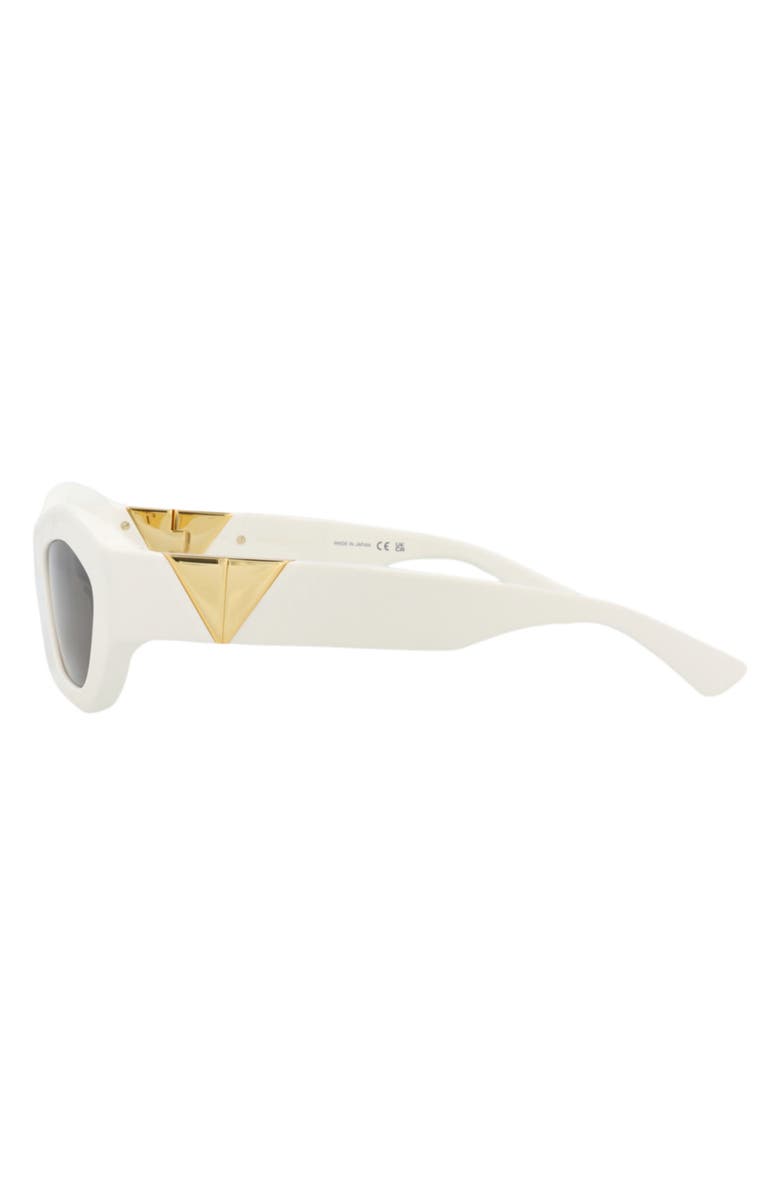 Bottega Veneta Sunglasses, Alternate, color, White White Grey