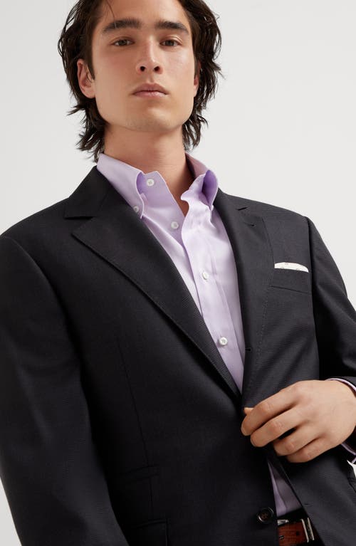 Brunello Cucinelli Houndstooth Blazer In Anthracite