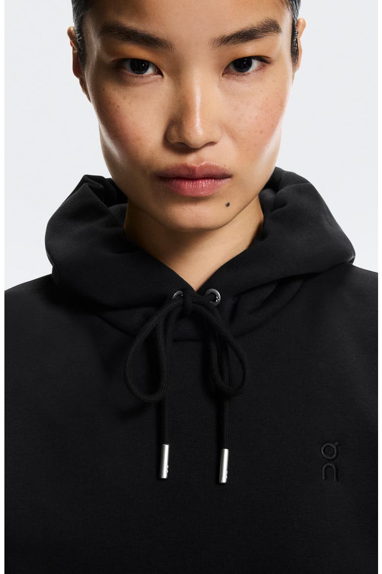 Club Collective Logo Embroidered Hoodie, Alternate, color, BLACK