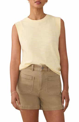 Faherty Sunwashed Stripe Organic Cotton Slub Muscle Tank