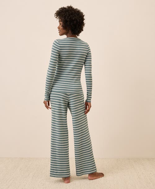 Pact Dream Rib Wide Leg Lounge Pant In Multi