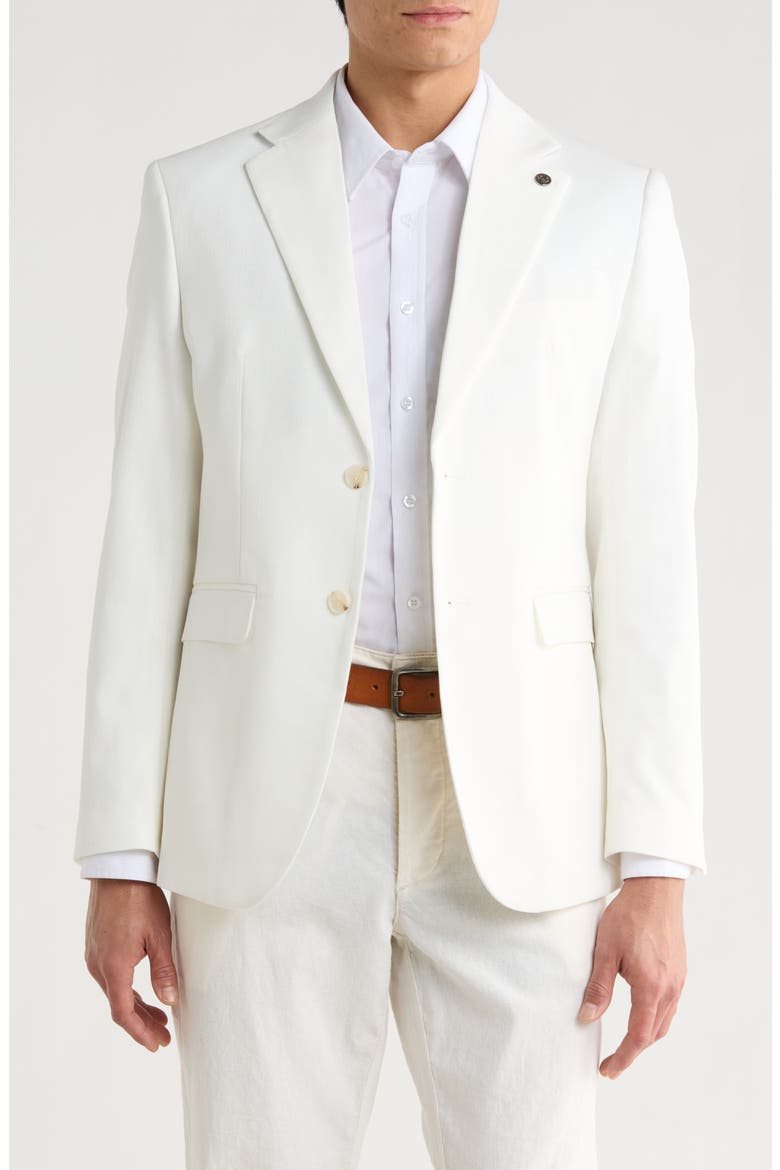 Slim Fit Cotton Blend Sport Coat, Main, color, WHITE