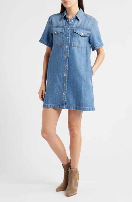 Madewell Airy Denim Boxy Shirtdress
