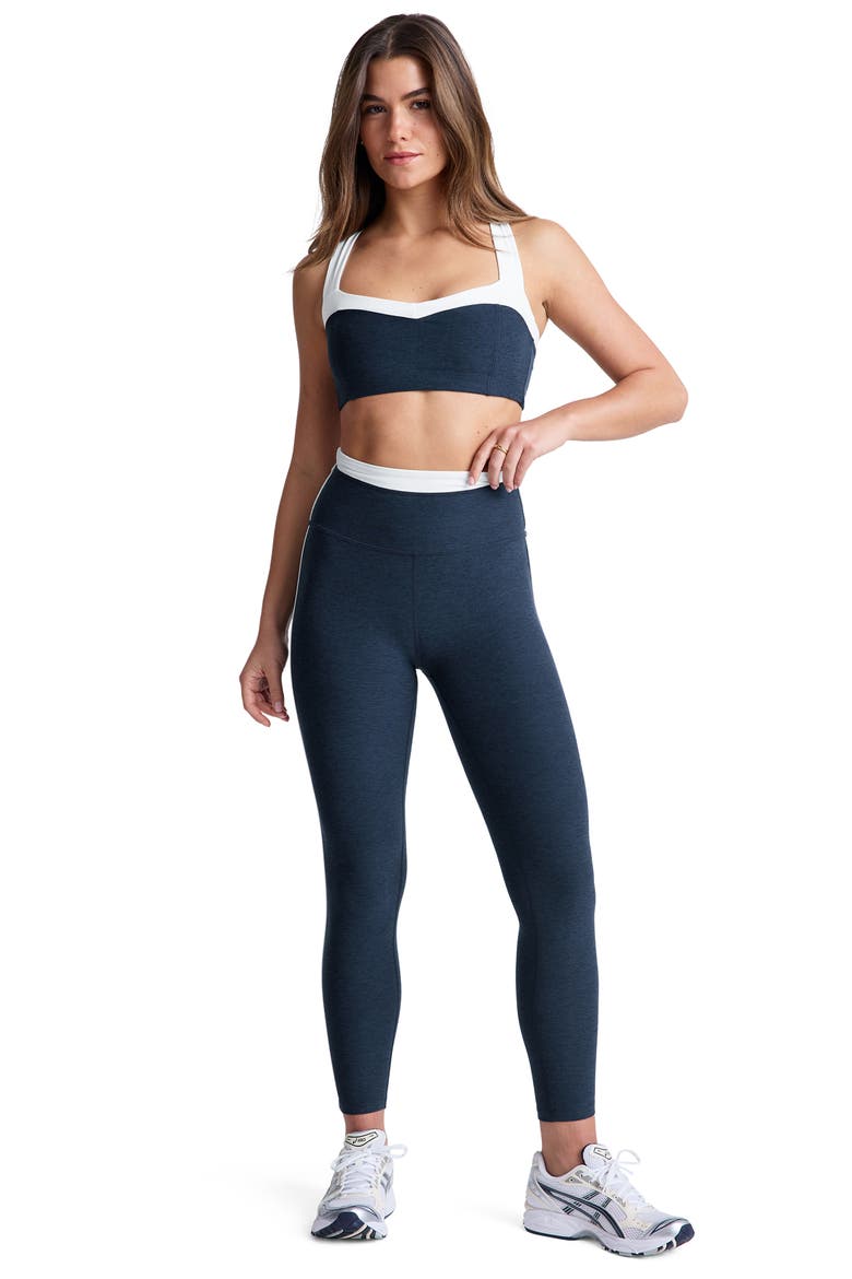 Space Dye Colorblock Sports Bra, Alternate, color, NOCTURNAL NAVY/CLOUD