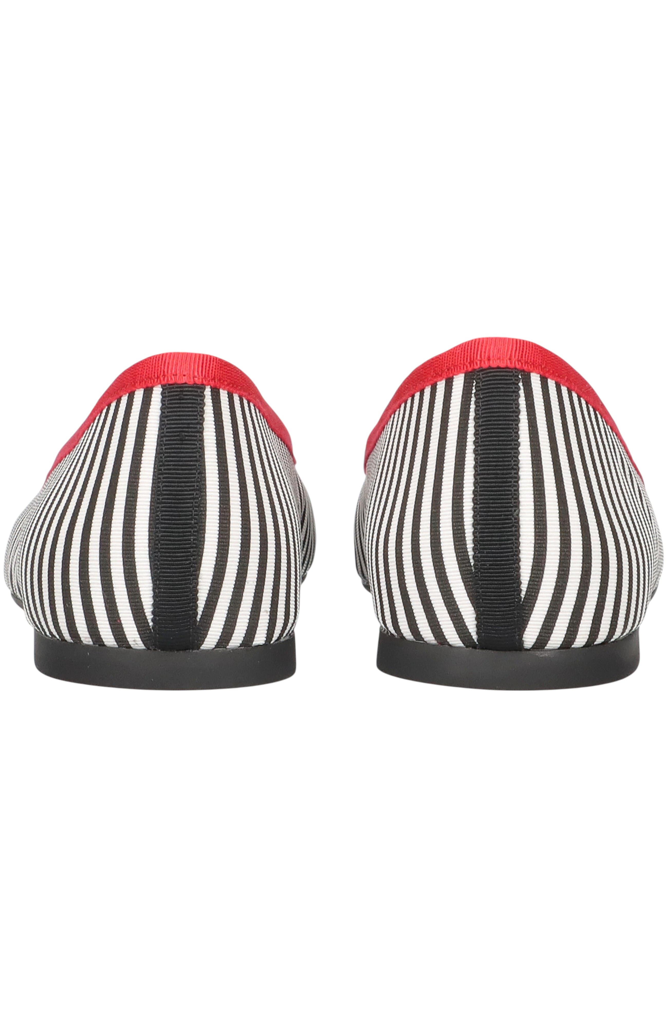 Round Toe Toecap Textile Ballet Flat, Alternate, color, Blue Stripes