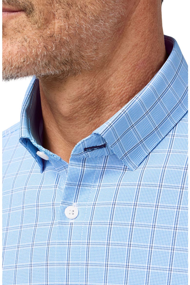 Leeward Trim Fit Skyline Hampton Plaid Button-Up Shirt, Alternate, color, SKYLINE BLUE HAMPTON PLAID