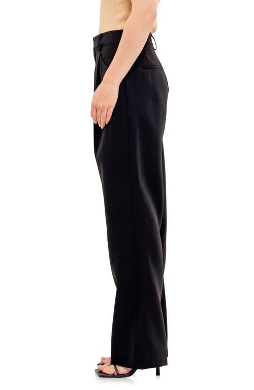 Endless Rose Classic Pleated Suit Trousers In Black