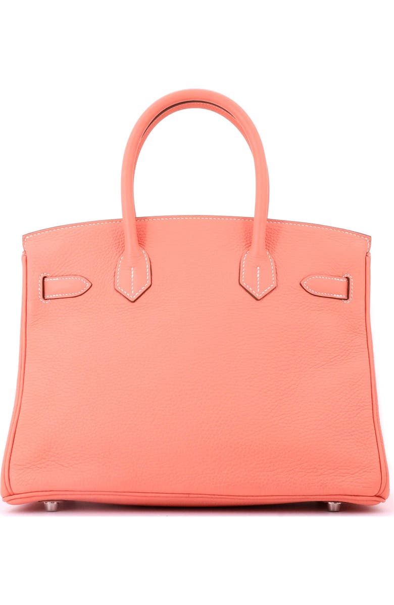 Pre-Owned Hermes Birkin Handbag Pink Clemence with Palladium Hardware 30, Alternate, color, Crevette