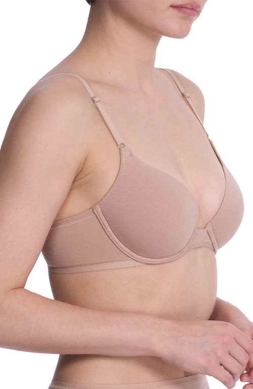Natori Bliss Cotton Covertible T-shirt Bra In Cafe