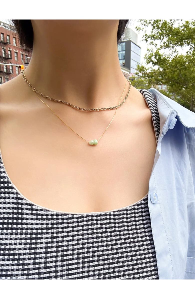 seree Mini bottle Jade pendant necklace, Alternate, color, Light Green