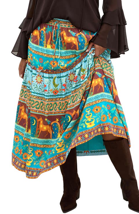 Paradiso Print Maxi Skirt