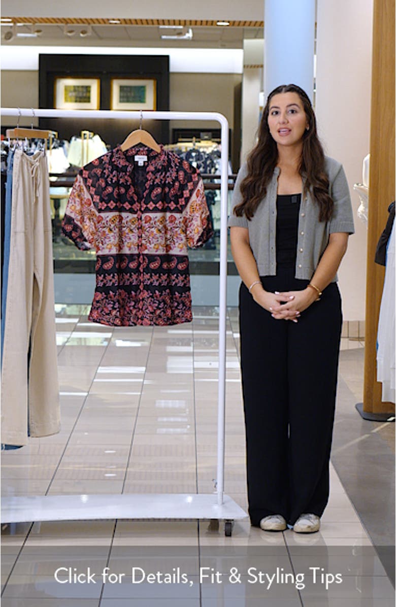 Paisley Floral Print Top, sales video thumbnail