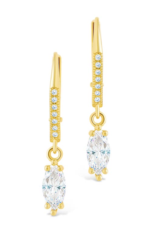 Sterling Forever Allegra Cubic Zirconia Drop Earrings In Gold