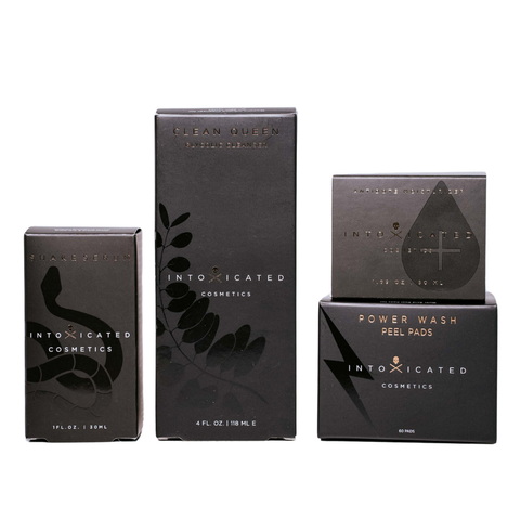 Complete Snake Set (Snake Serum, Antidote Moisturizer, Clean Queen, Power Wash Peel Pads) | Anti-Aging Skincare Serum with Vegan Snake Peptides, Fine Line Smoothing Daily Moisturizer, & Glyolic Exfoliation Bundle