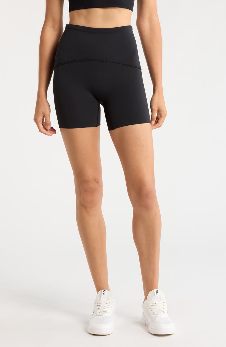 SPANX<sup>®</sup> Booty Boost Active 4-Inch Shorts, Main, color, Very Black