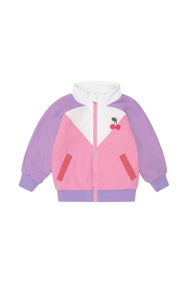 Retro Cherry Spliced Windbreaker, Main, color, Multi