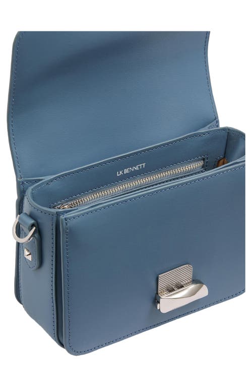Lk Bennett Frankie Core Leather Crossbody Bag In Smoke Blue