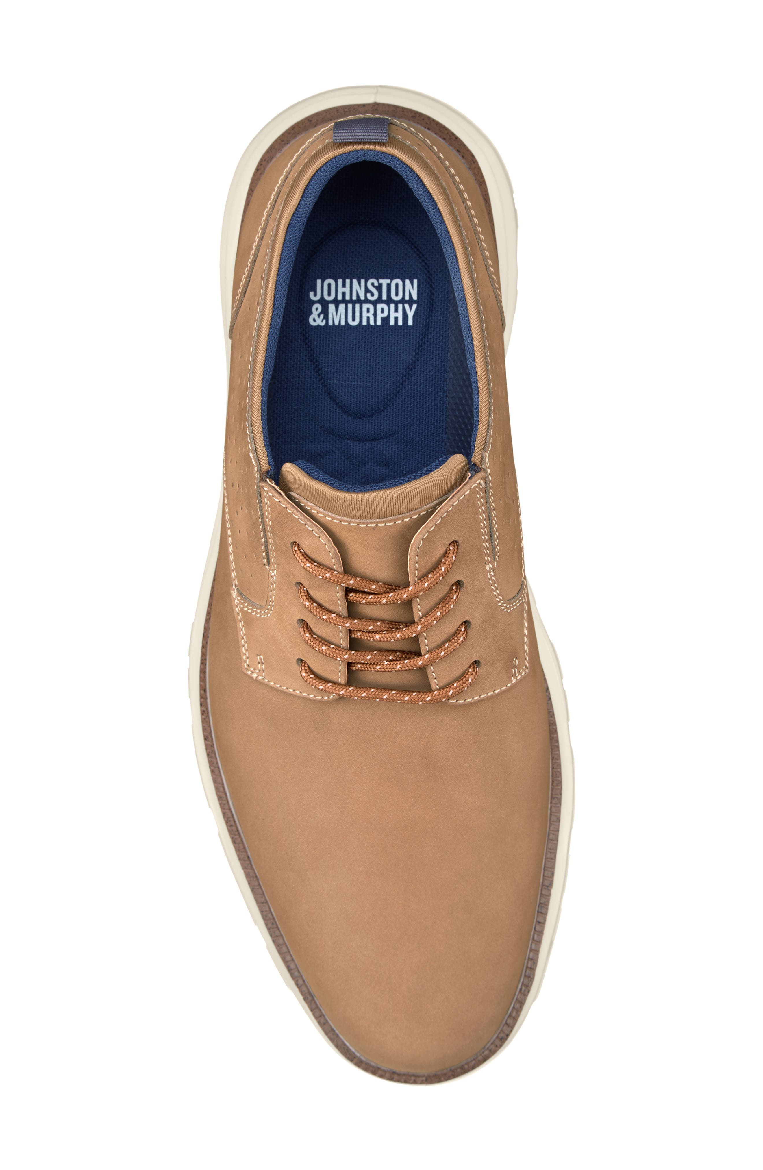 Johnston & Murphy Jenkins Plain Toe Derby, Alternate, color, Taupe Nubuck