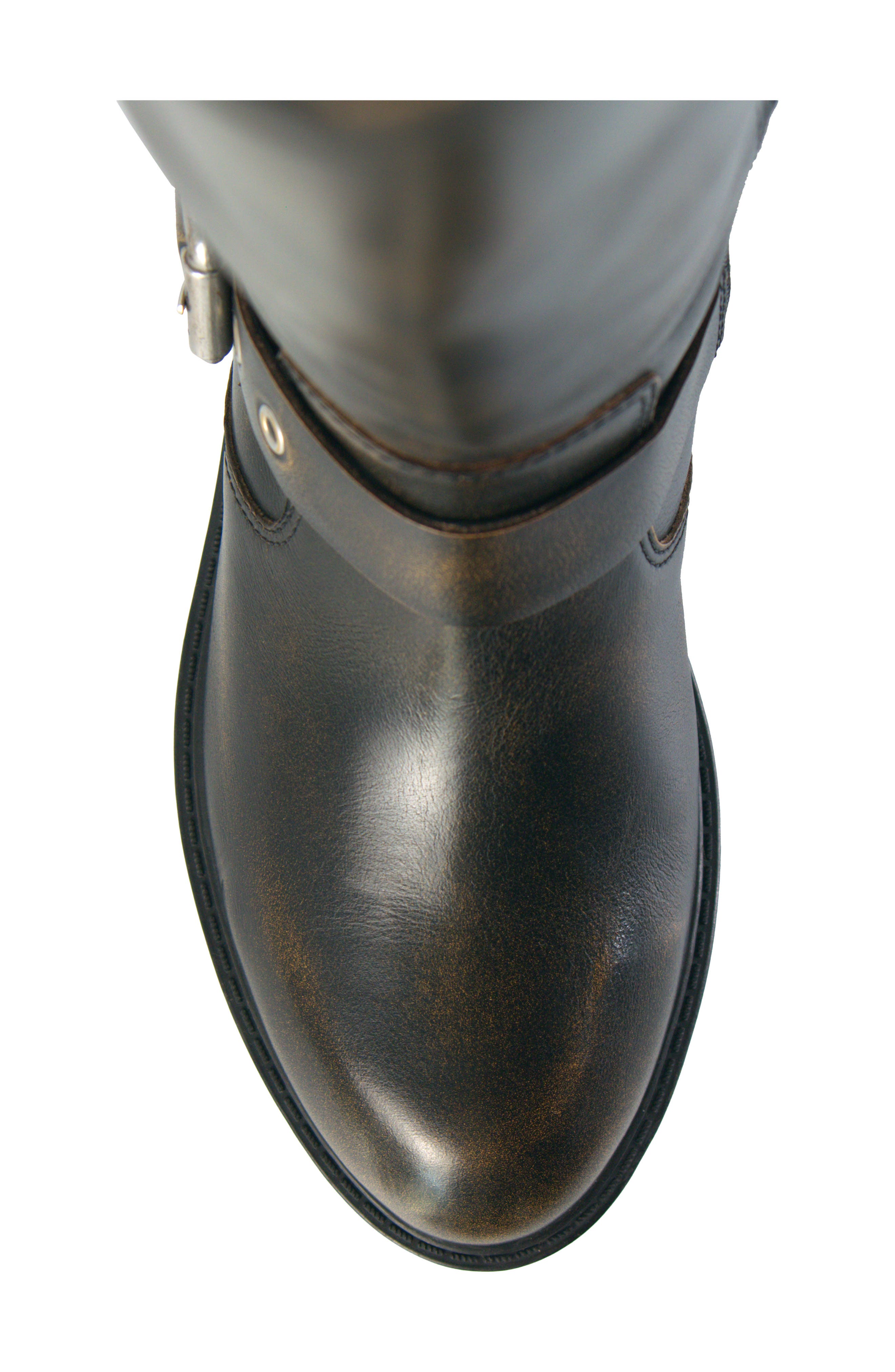 Flax Moto Boot, Alternate, color, BLACK DISTRESSED