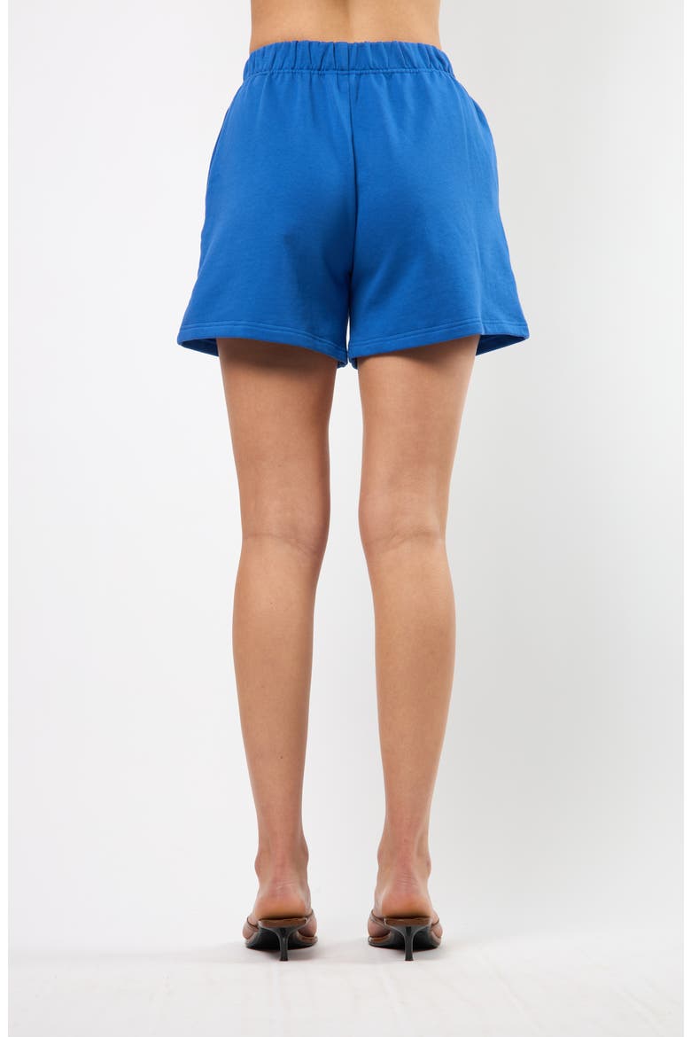 The Lakeside Set Cotton Graphic Sweat Shorts, Alternate, color, BLUE