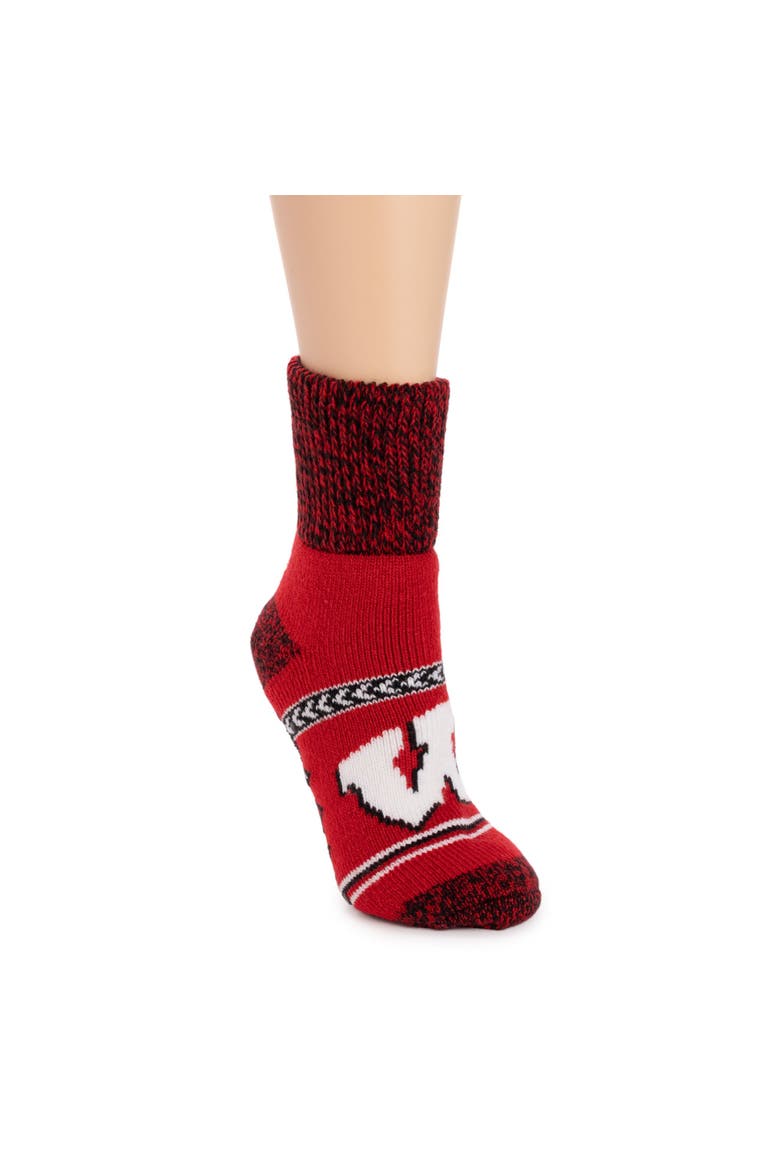 Gameday Unixex Short Heat Retainer Socks, Main, color, Wisconsin