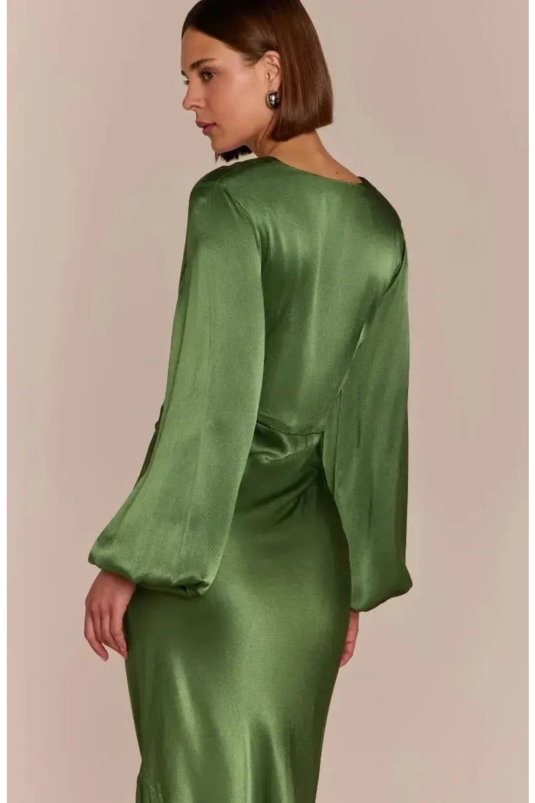 Valencia Long Sleeve Dress, Alternate, color, Olive Green