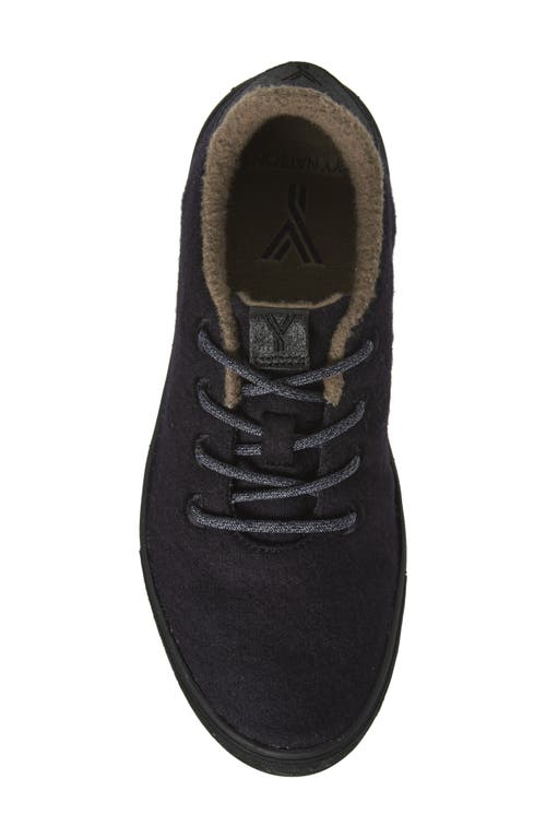 Yy Nation Cirro Wool Blend Water Resistant Low Top Sneaker In Black