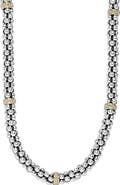 LAGOS Two-Tone Caviar Beaded Necklace