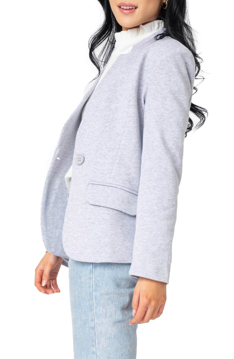 GIBSONLOOK Inverted Notch Collar Cotton Blend Knit Blazer, Alternate, color,